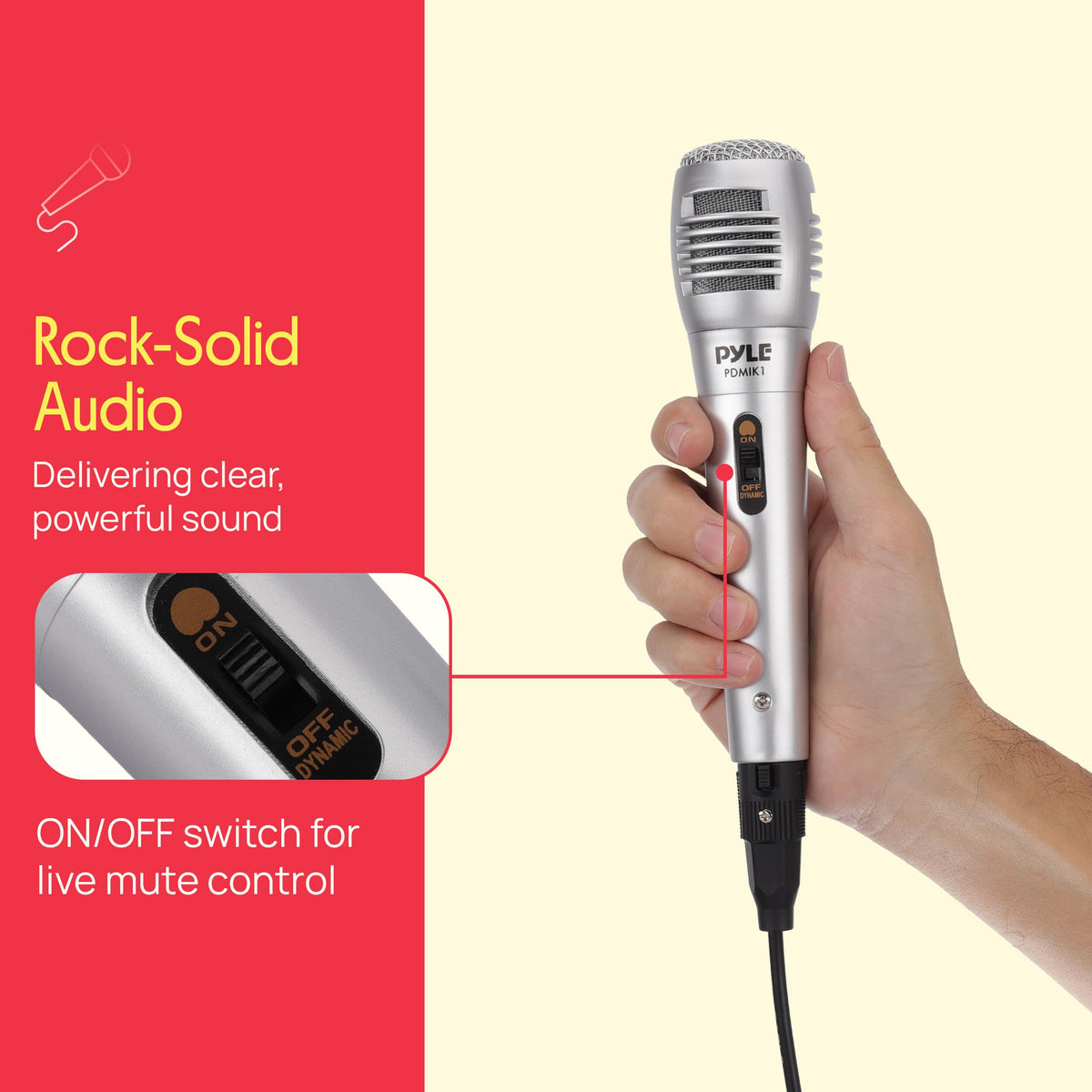 Wired Dynamic Handheld Microphone with XLR Cable V39799