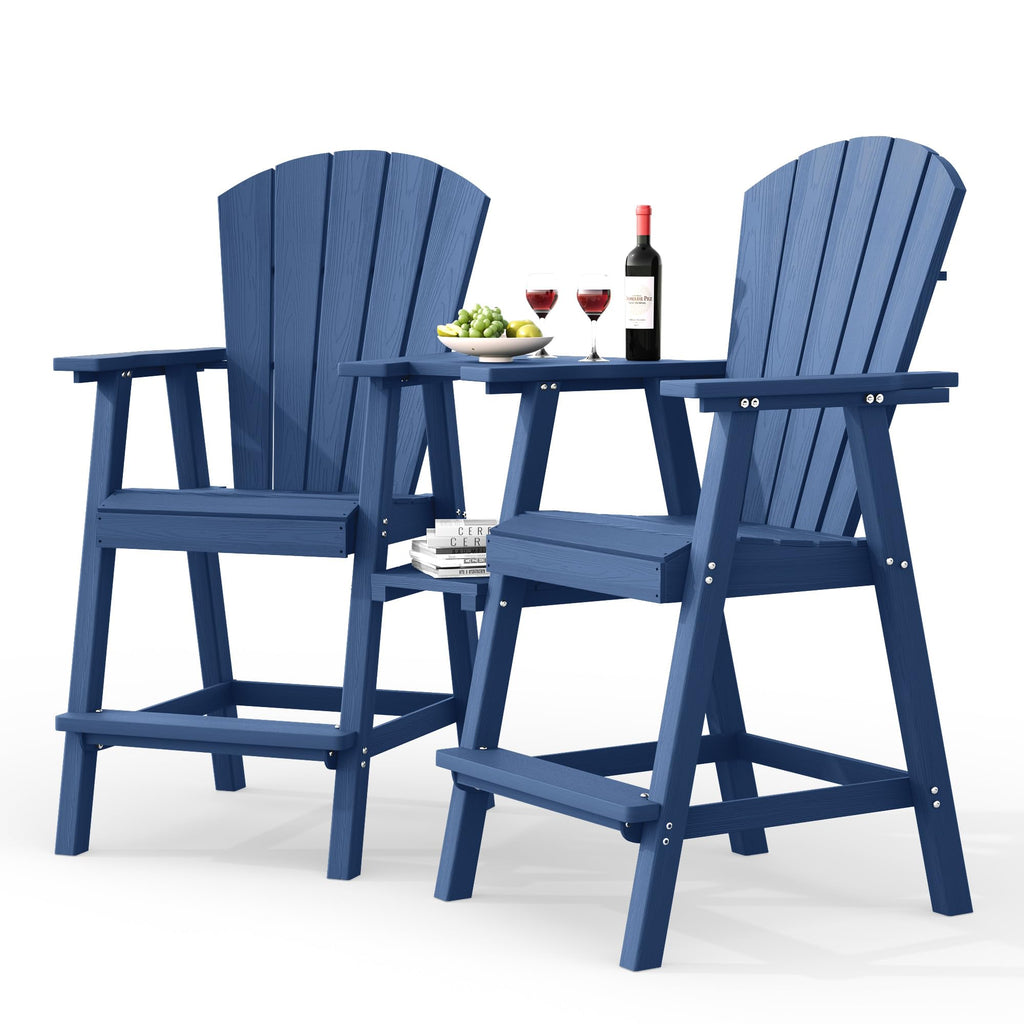Navy Blue Adirondack Chairs Set of 2 E3039