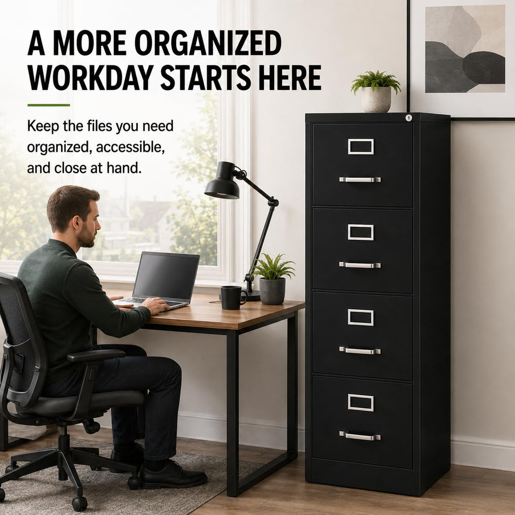 4 Drawer Metal Vertical Filing Cabinet N611