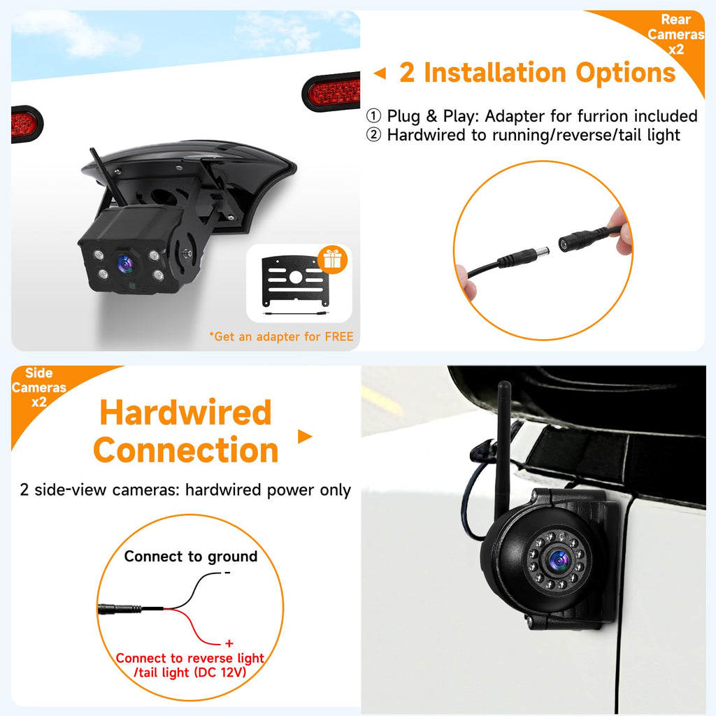 1080P Wireless RV Camera System with 7 Inch HD Monitor D737545