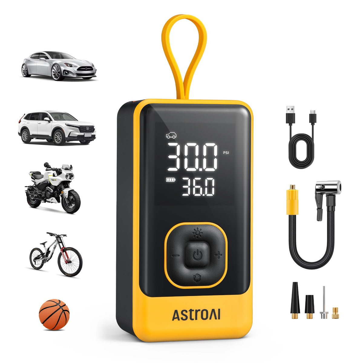 Portable Air Compressor 150PSI Car Bike Pump A1754