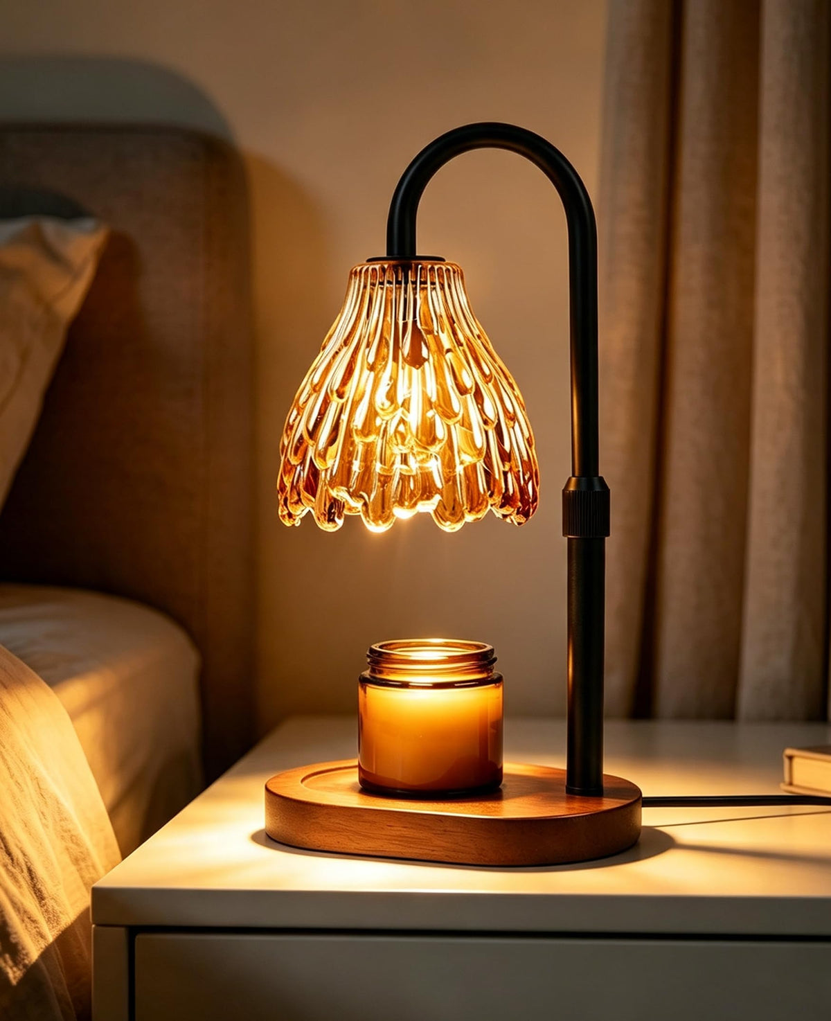 Glass Candle Warmer Lamp with Timer & Dimmer C22562