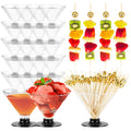 25 PCS 5oz Clear Plastic Martini Glasses K979