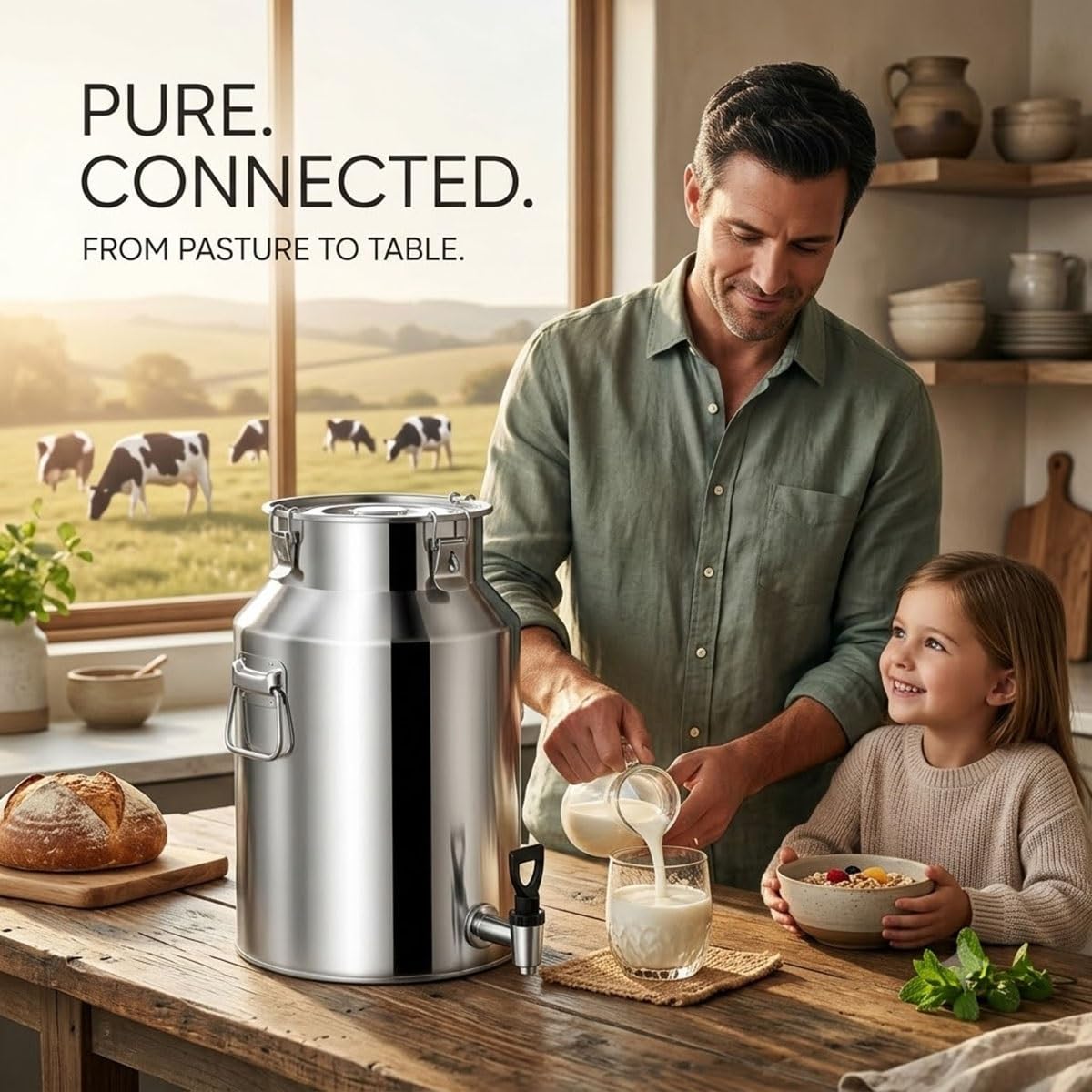 Food Grade Stainless Steel Milk Can with Sealed Lid B8265