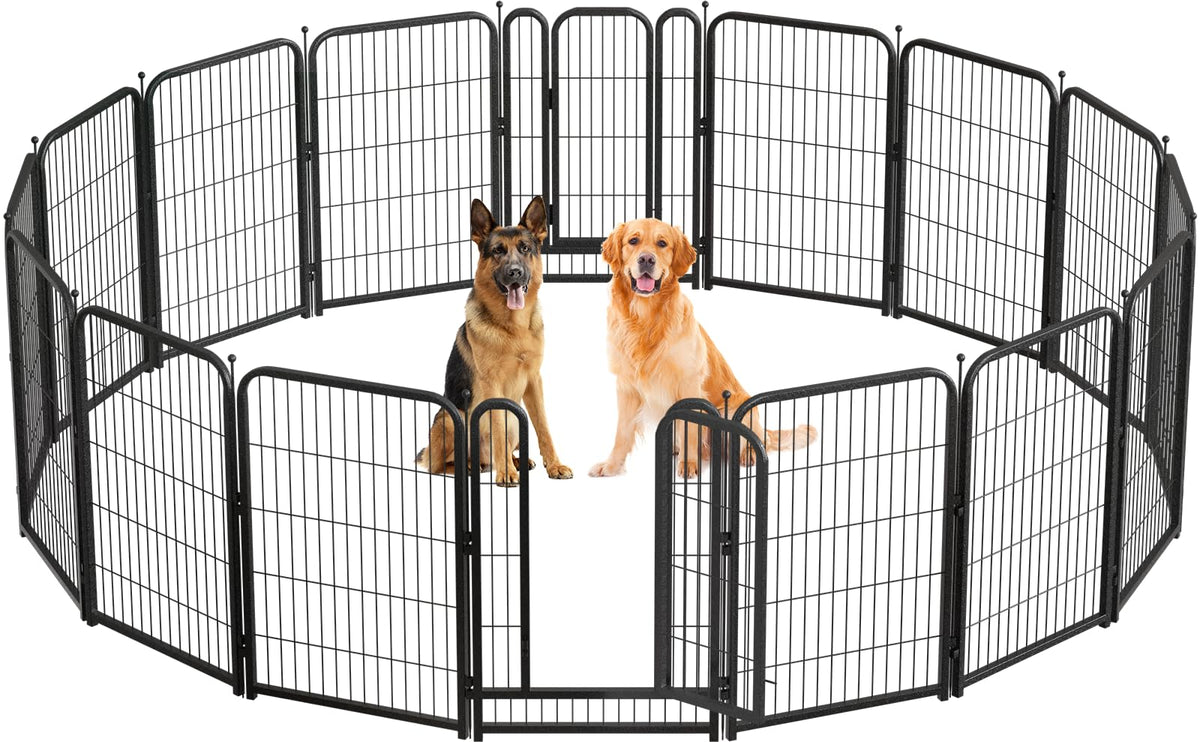 40in 16 Panels Heavy Duty Metal Dog Playpen M4883