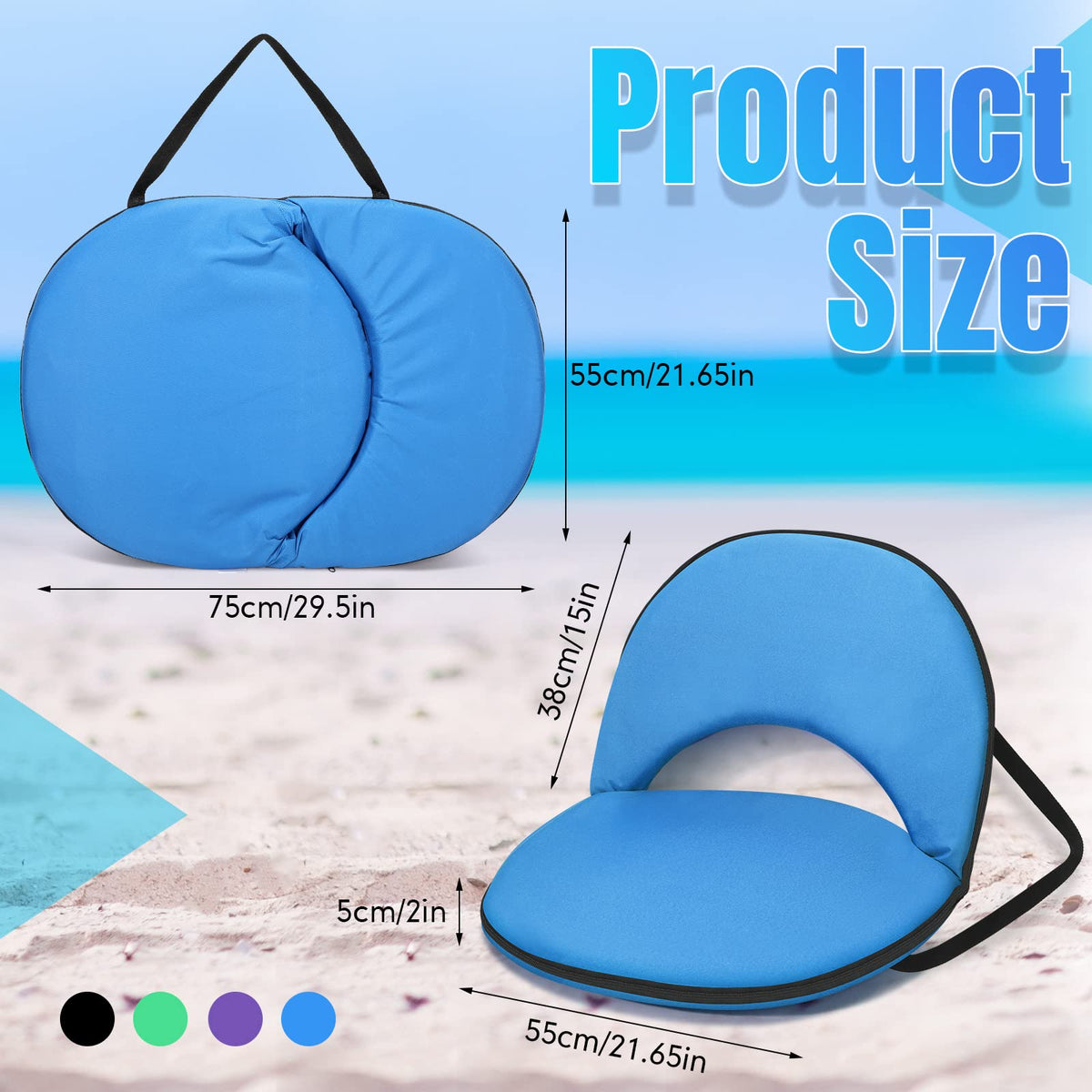 4 Pcs Stadium Seats with Back Support Z30791