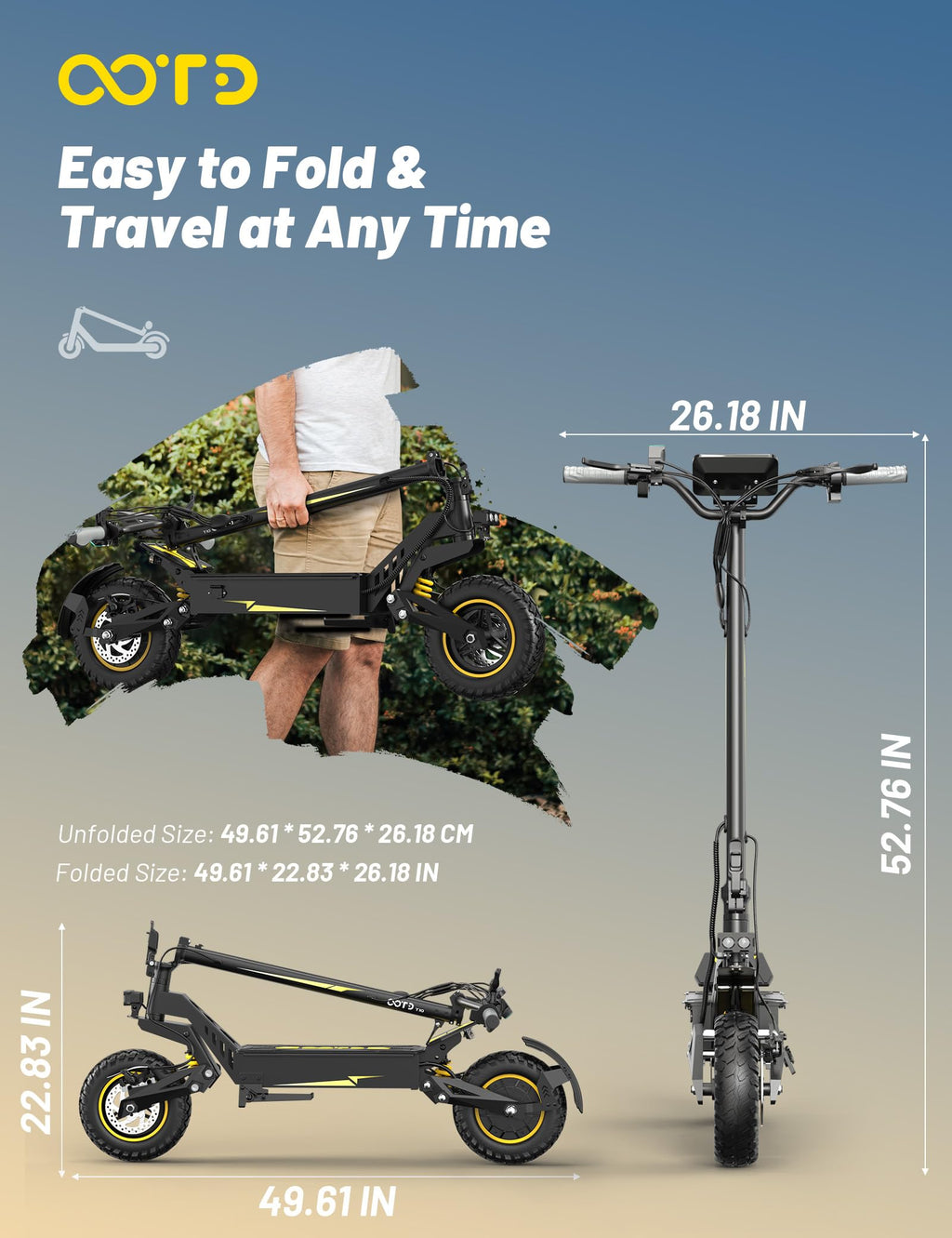 Electric Scooter with 11" All-Terrain Tire L753