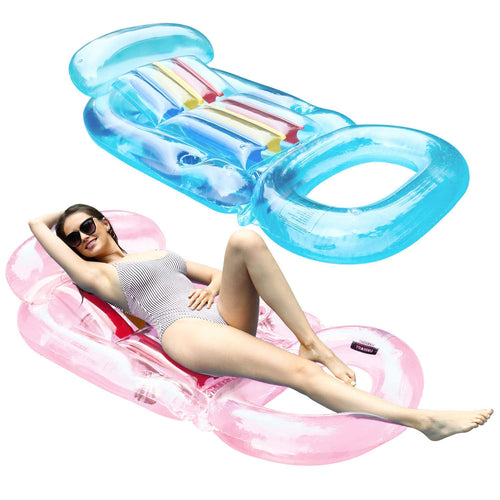 2 Pack Inflatable Pool Floats with Headrest XL F4292