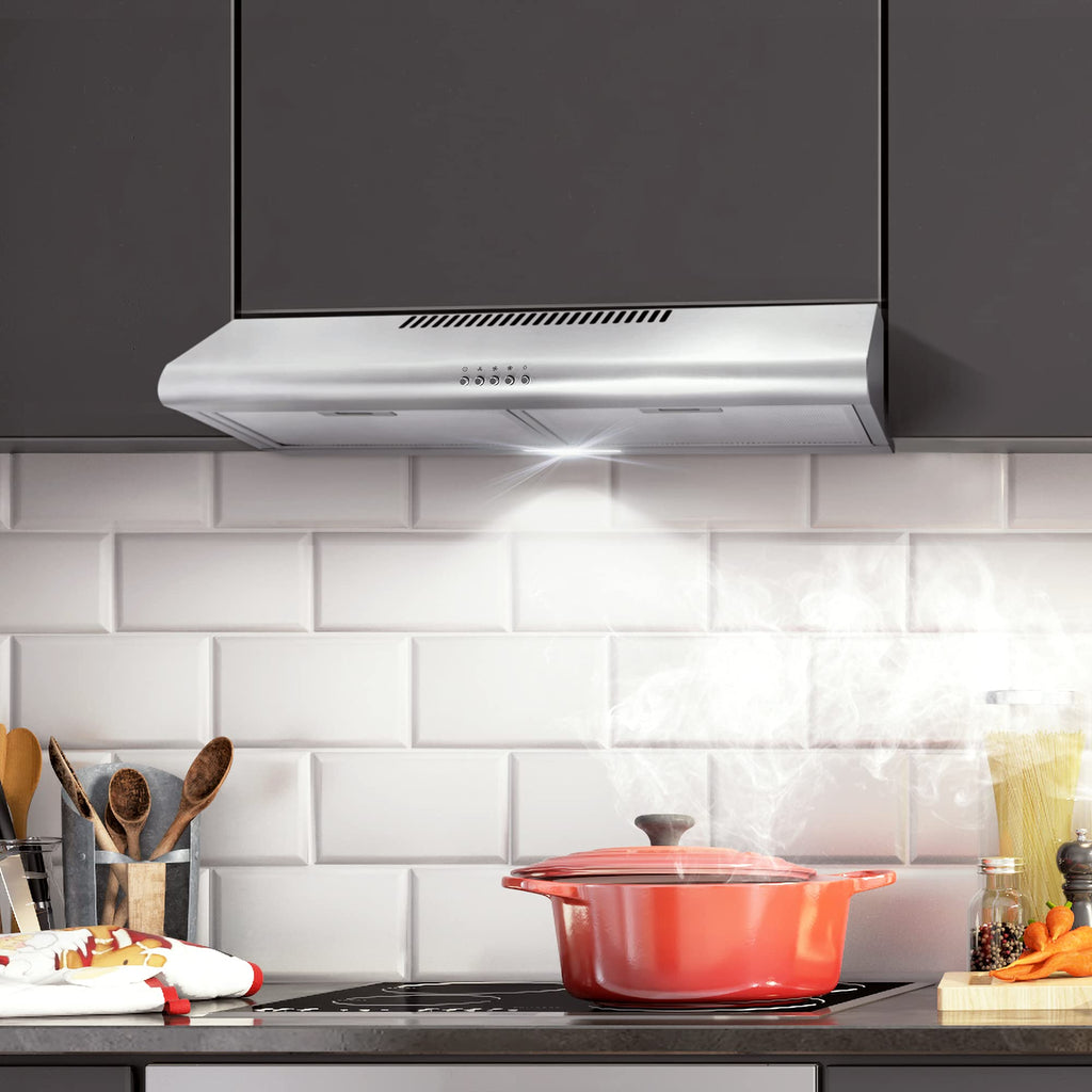 30 in. Under Cabinet Range Hood with LED Lights, Stainless Steel L136547
