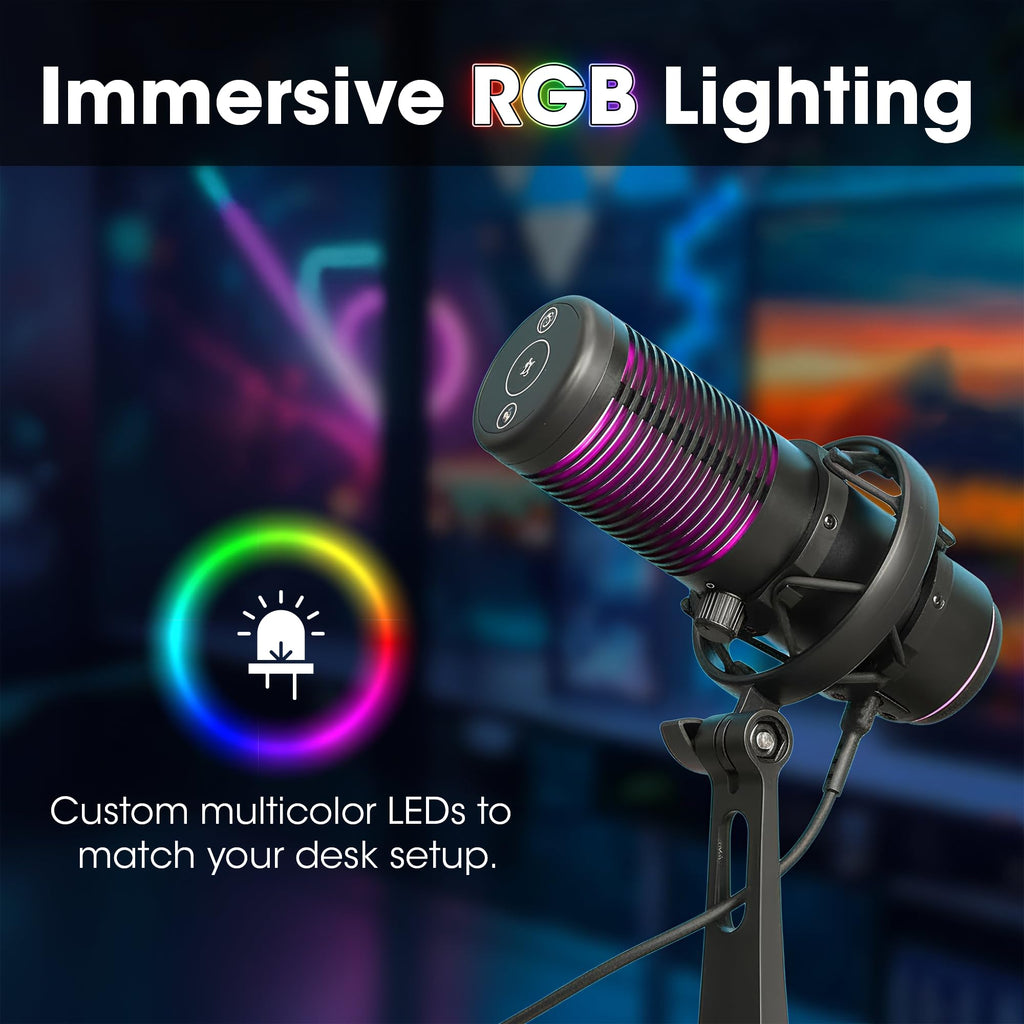 RGB USB Gaming Microphone with Shock Mount N68356