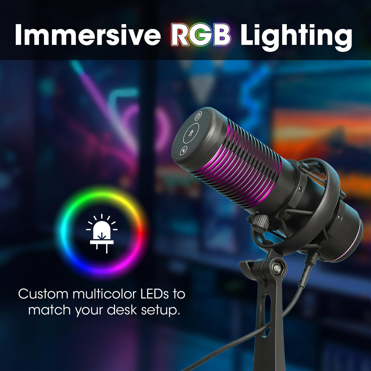 RGB USB Gaming Microphone with Shock Mount N68356