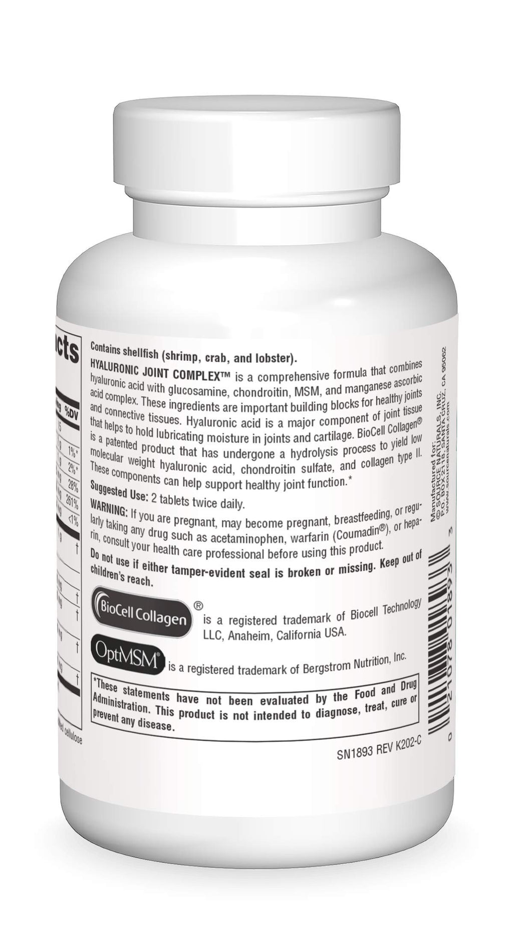 Hyaluronic Joint Complex 60 Tablets D37027