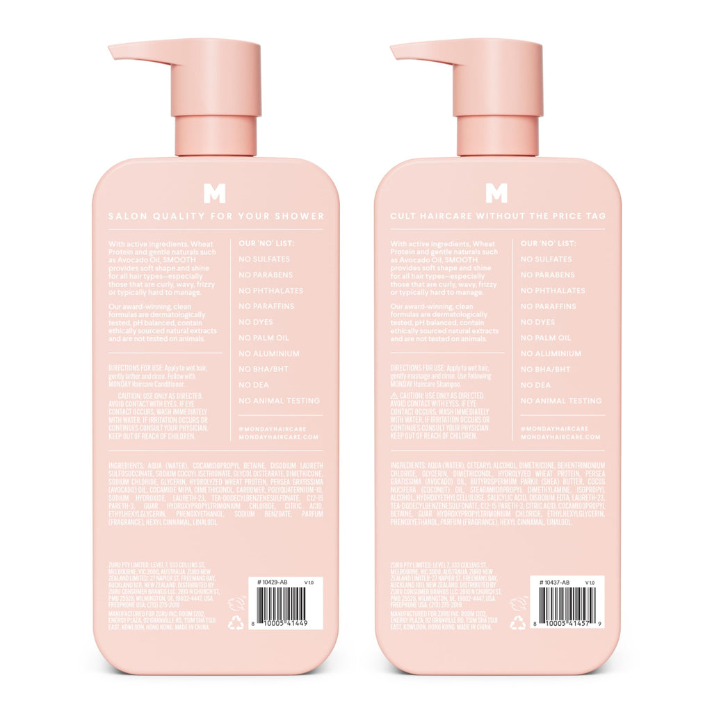 Smooth Shampoo + Conditioner Set 2 Count 27 oz Coconut Oil Shea Butter H97144