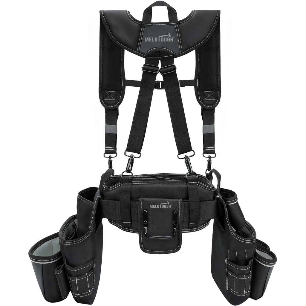 Carpenters Tool Belt with Suspenders 27 Pockets A374