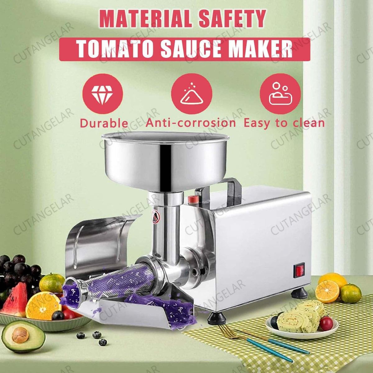 Commercial Grade Electric Sauce Machine 450W with Large Hopper U447