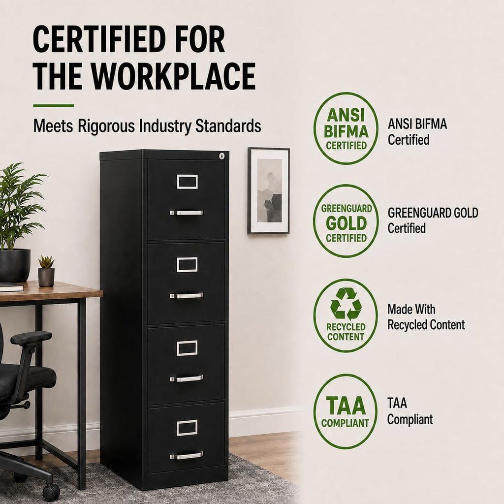 4 Drawer Metal Vertical Filing Cabinet N611