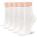 Women Thin Viscose Bamboo Above Ankle Crew Socks 5 Pairs H89124