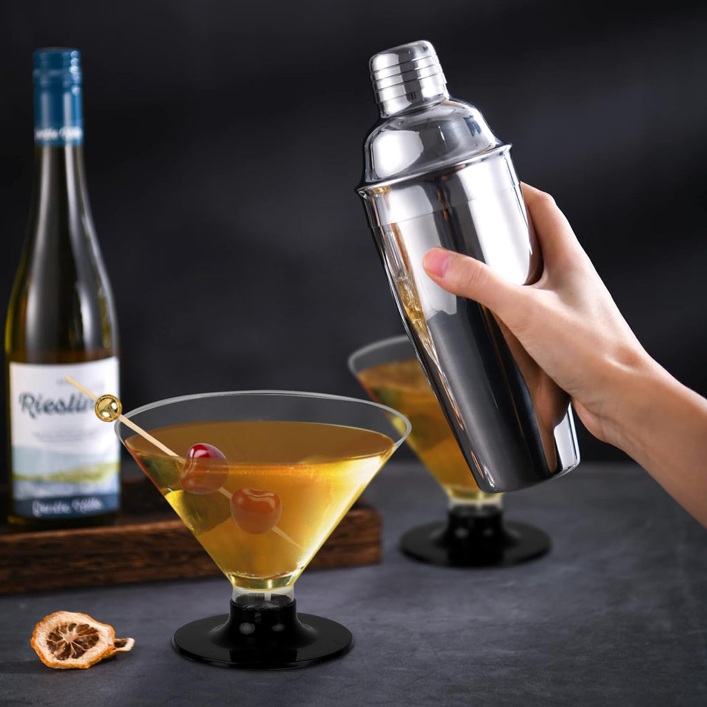 25 PCS 5oz Clear Plastic Martini Glasses K979