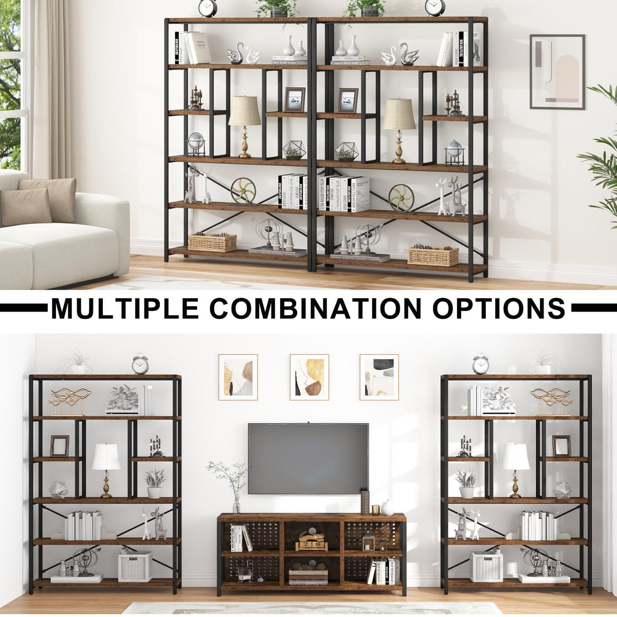 6 Tier Industrial Bookshelf U67745