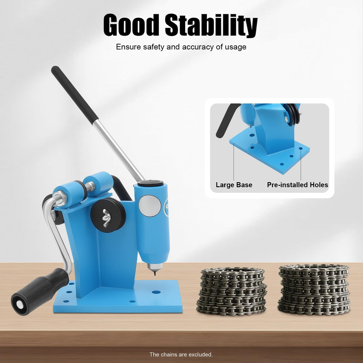Heavy Duty 2 in 1 Chain Breaker & Riveter Tool with 3 Punches & 2 Connectors D372