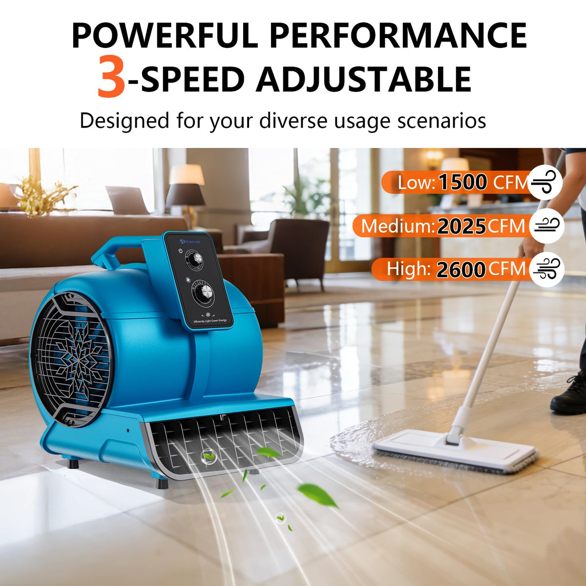 1/2 HP 2600 CFM Air Mover Fan V59770