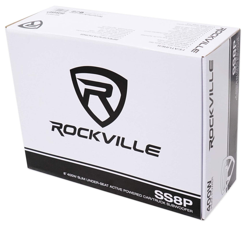 8" Powered Under-Seat Car Subwoofer F74360