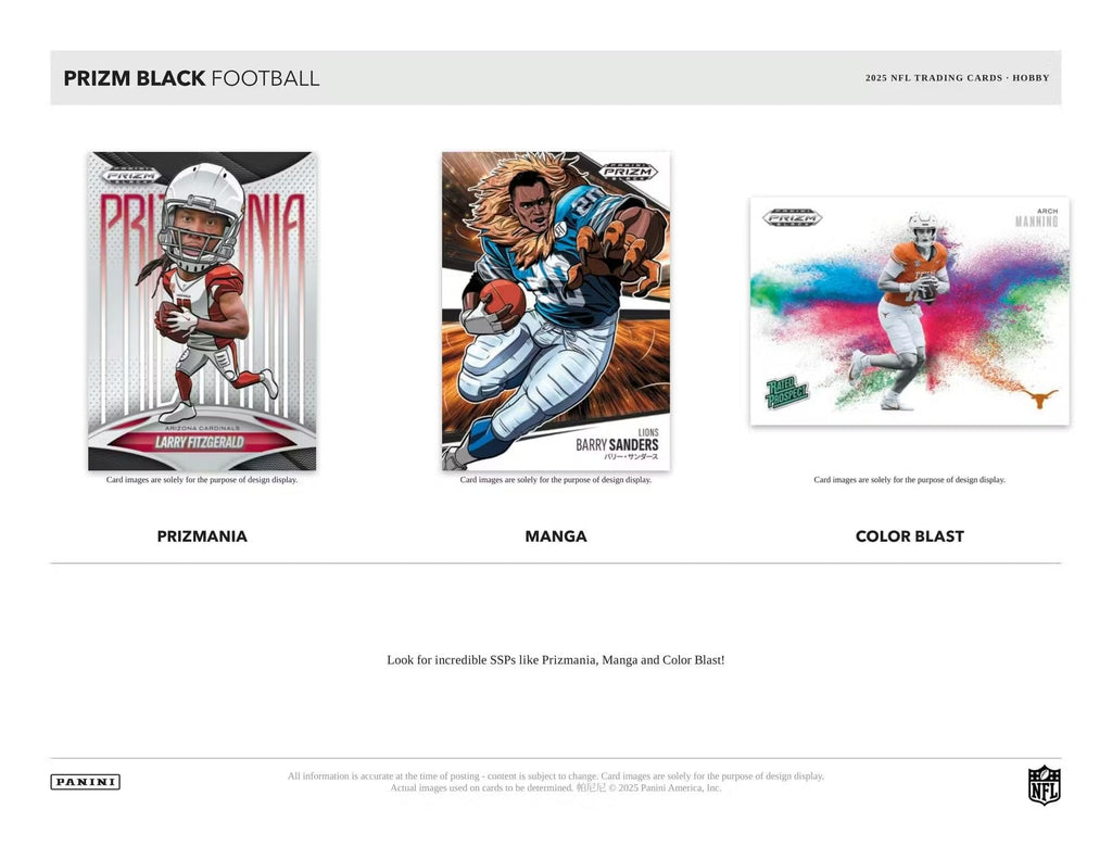 2025 Panini Prizm Black Football Trading Card Box I317440