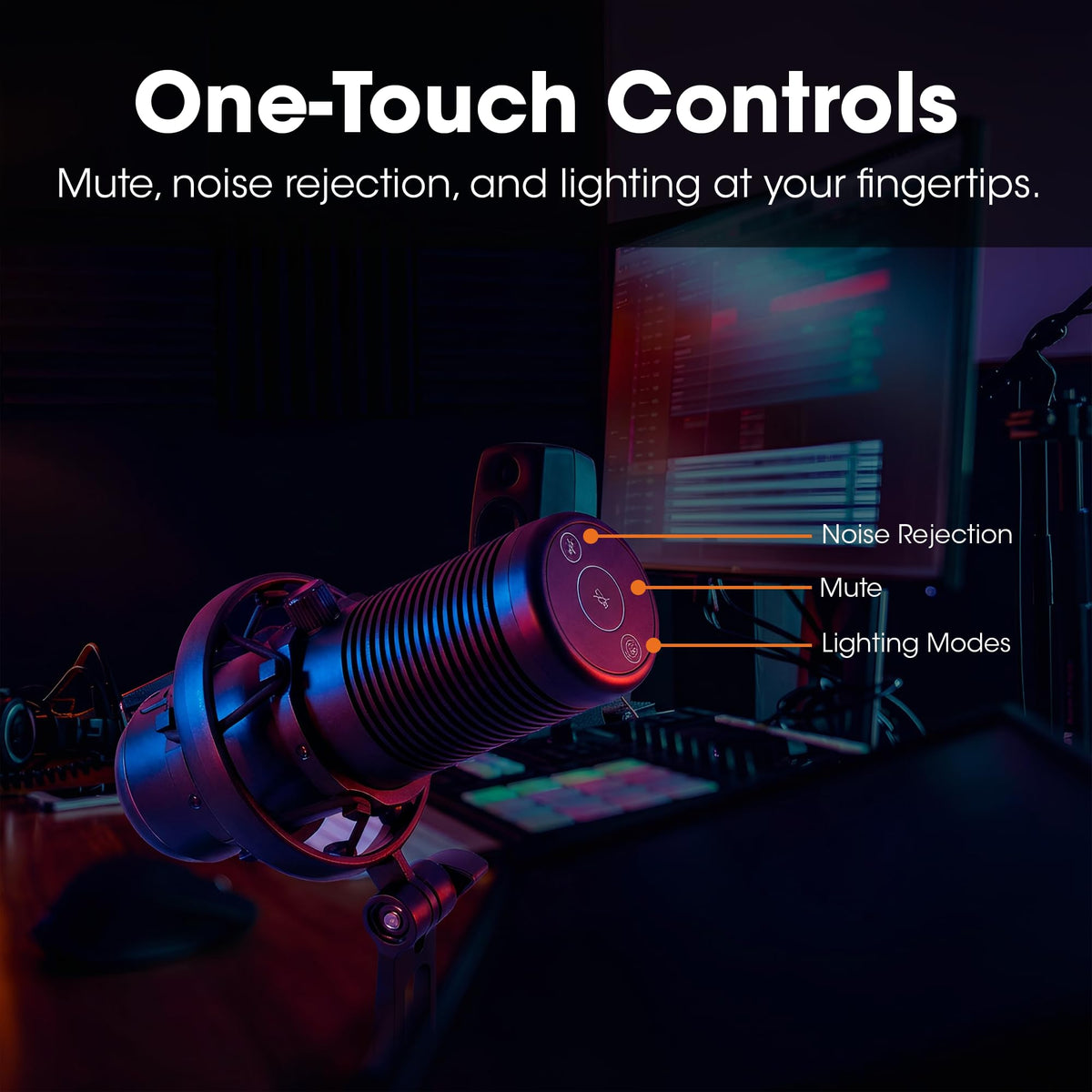 RGB USB Gaming Microphone with Shock Mount N68356