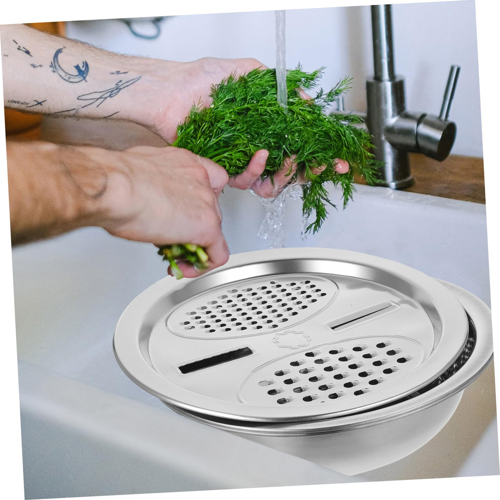Metal Vegetable Washing Basket Strainer Bowl Q325