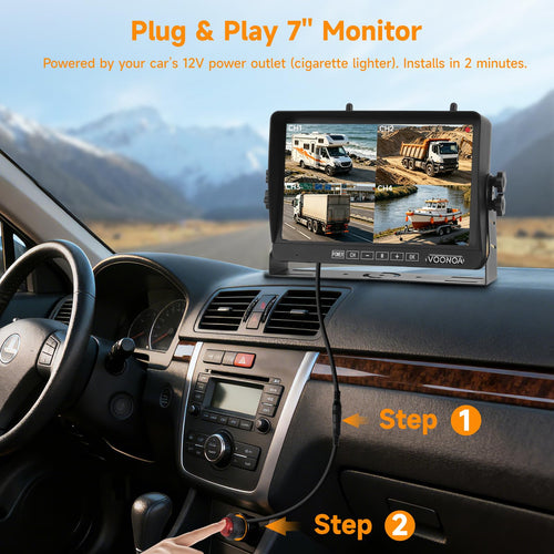 1080P Wireless RV Camera System with 7 Inch HD Monitor D737545