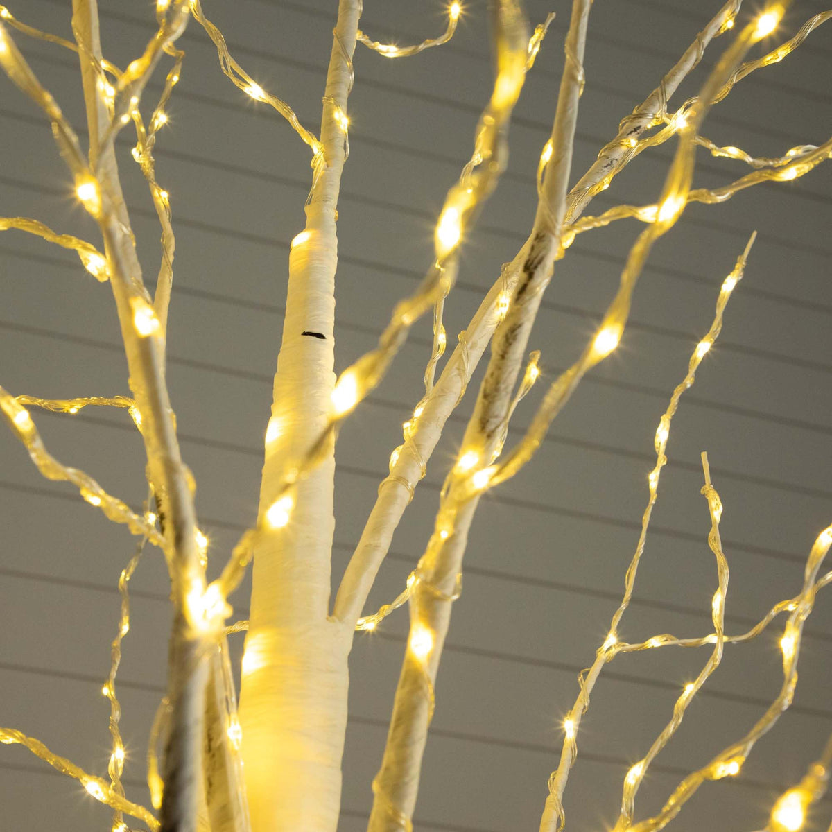 7-FT Pre-lit Artificial White Birch Tree with LED Lights A90240
