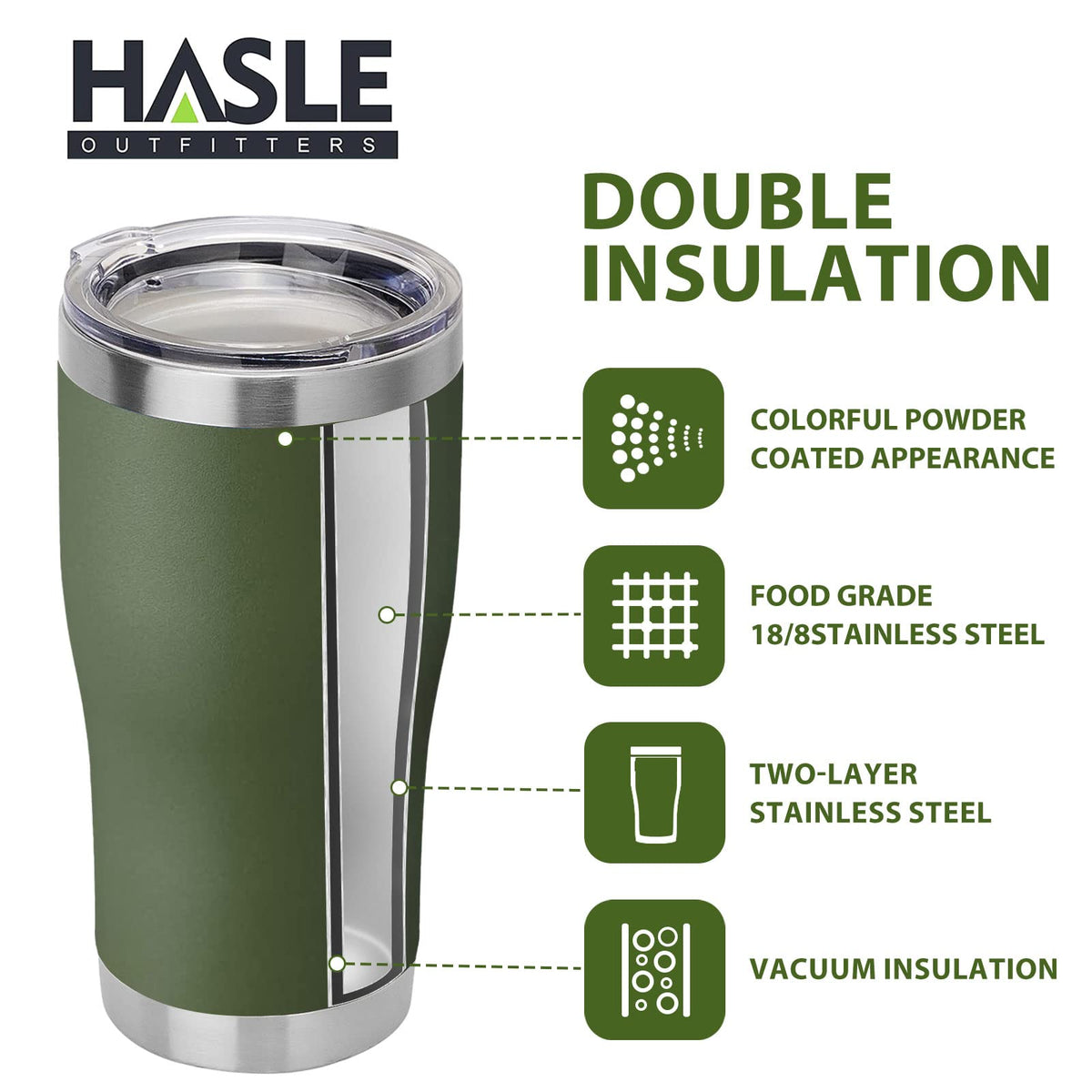 20 oz Stainless Steel Vacuum Insulated Tumbler with Lid E30197