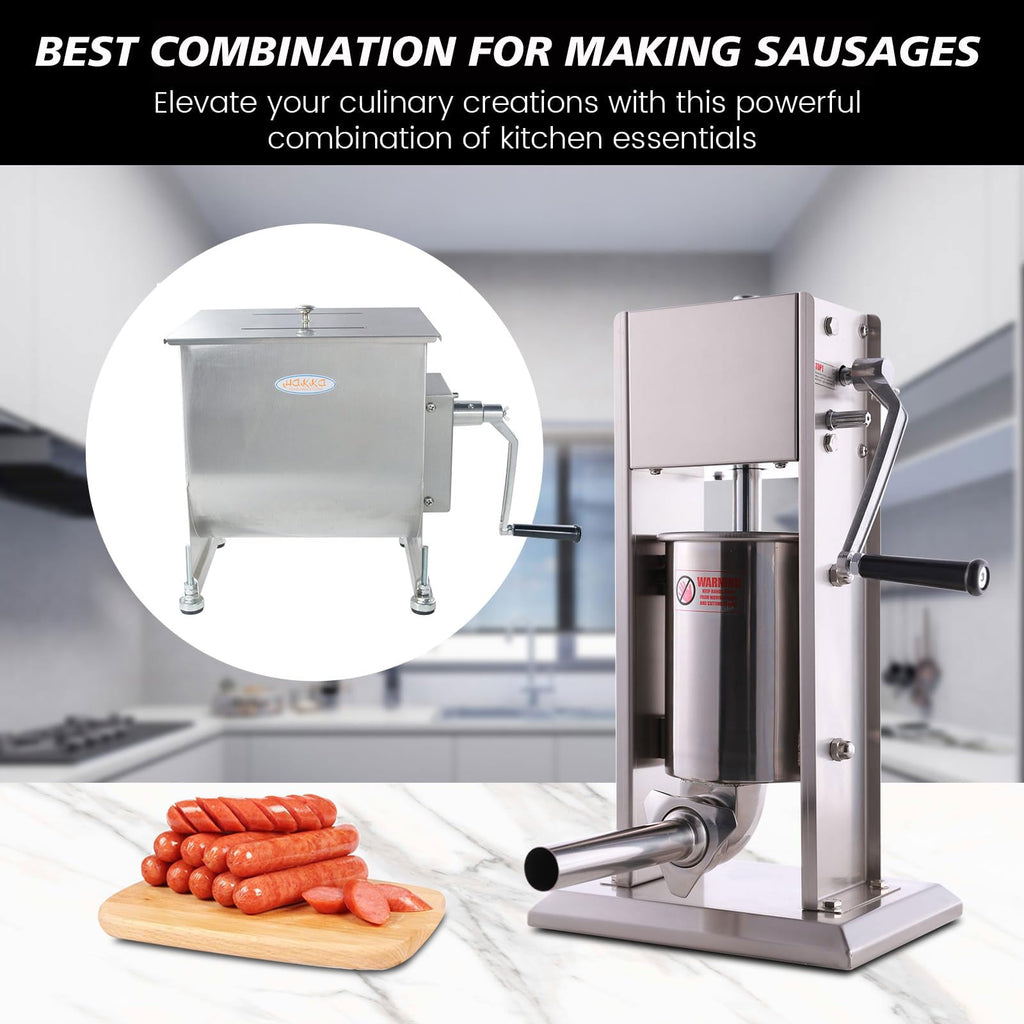 Stainless Steel Sausage Stuffer and Meat Mixer Q5953