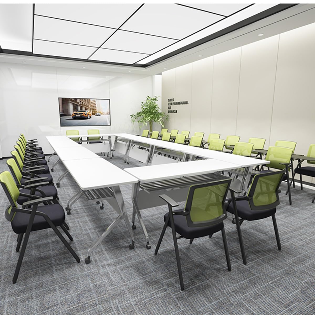 Foldable Mesh Office Chair with Writing Board H40000
