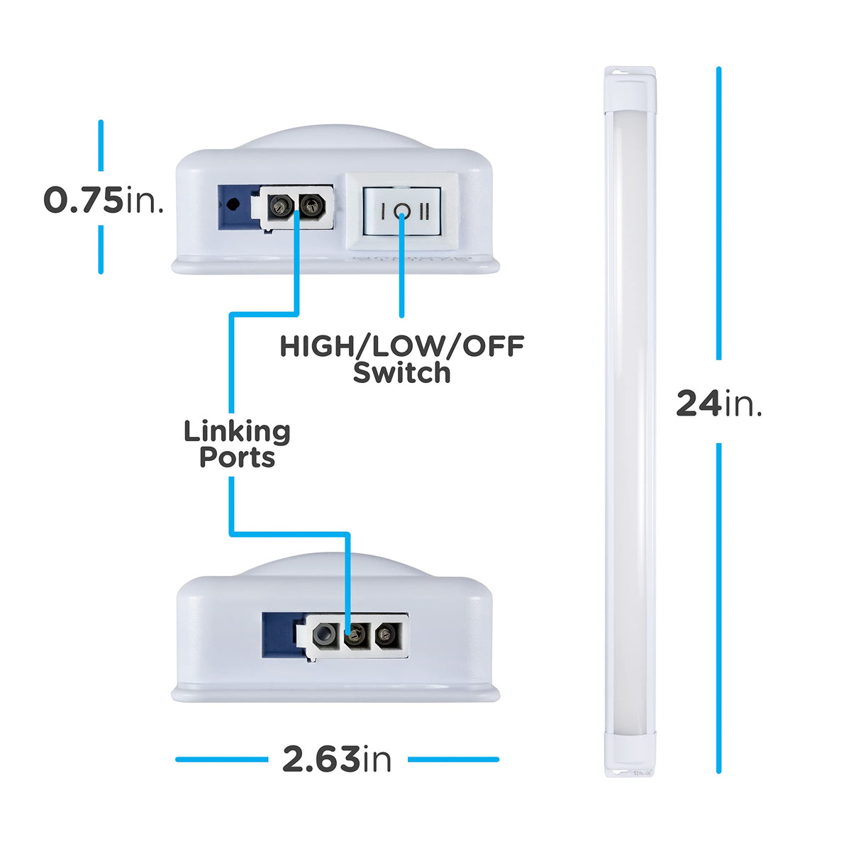 24 Inch Plug In Under Cabinet Light Q143