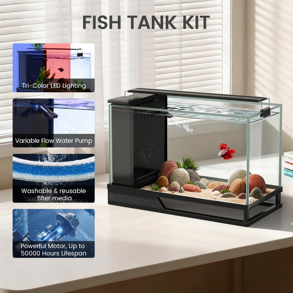 4 Gallon Aquarium Kit with Bottom Drainage D308511