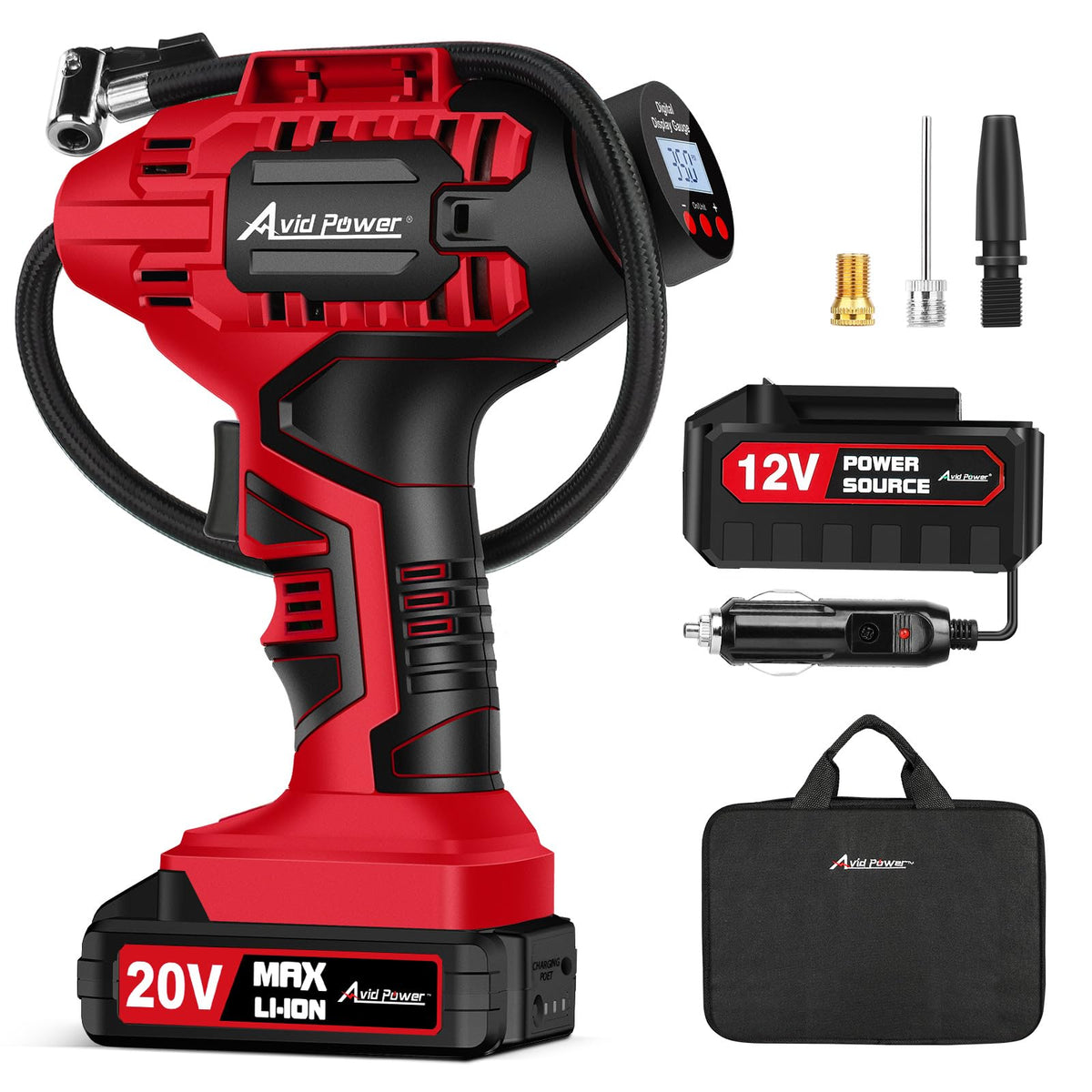 Cordless Tire Inflator Portable Air Compressor J334