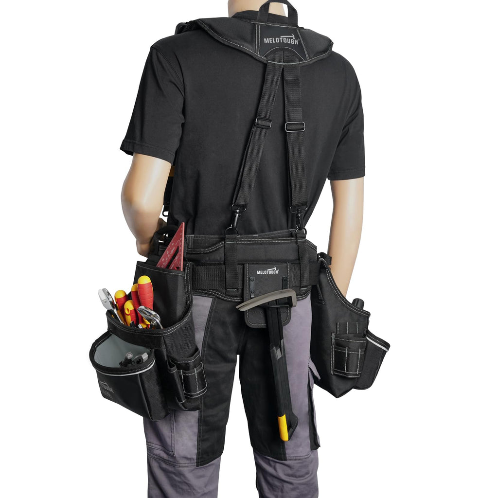 Carpenters Tool Belt with Suspenders 27 Pockets A374
