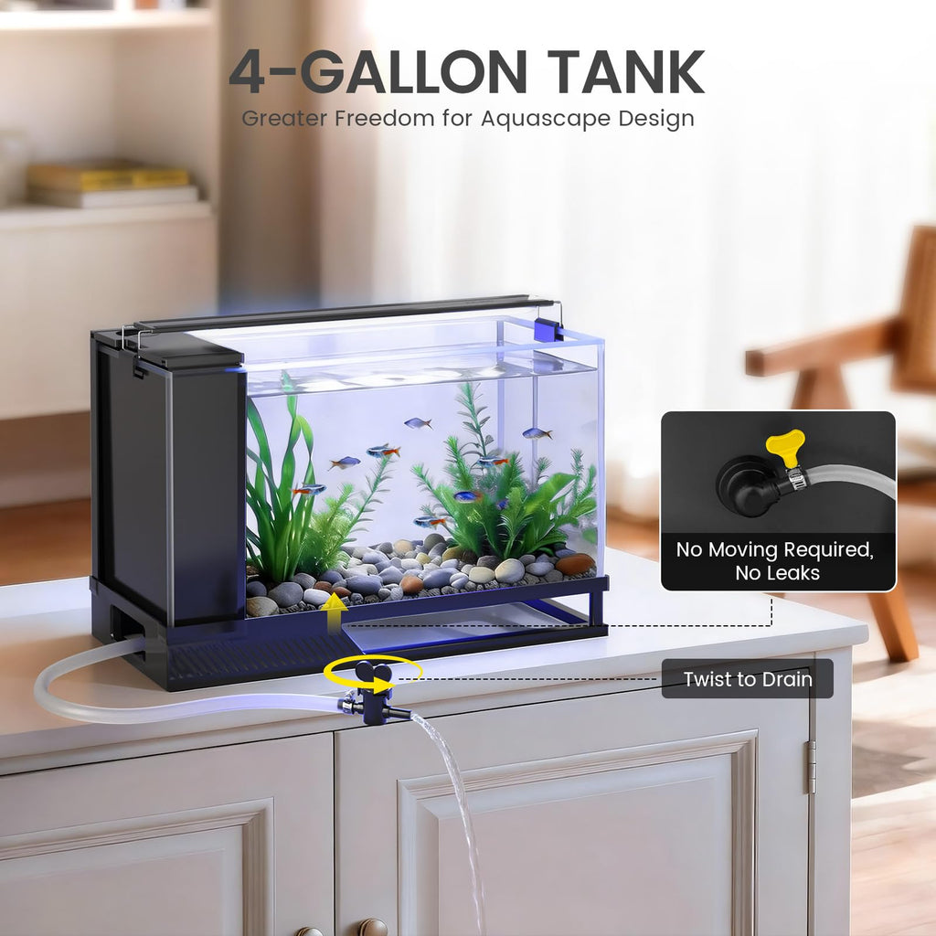 4 Gallon Aquarium Kit with Bottom Drainage D308511