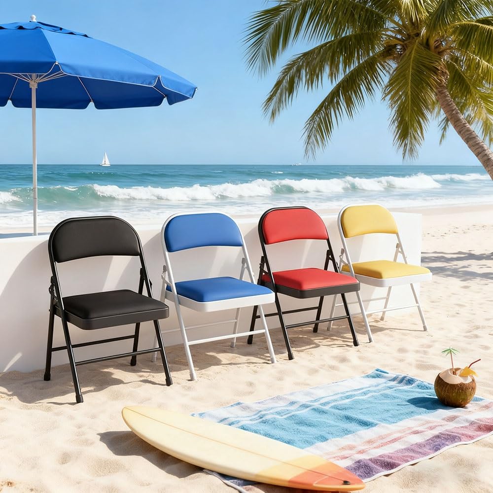 Black Folding Bar Stool with Backrest and Footrest E45760