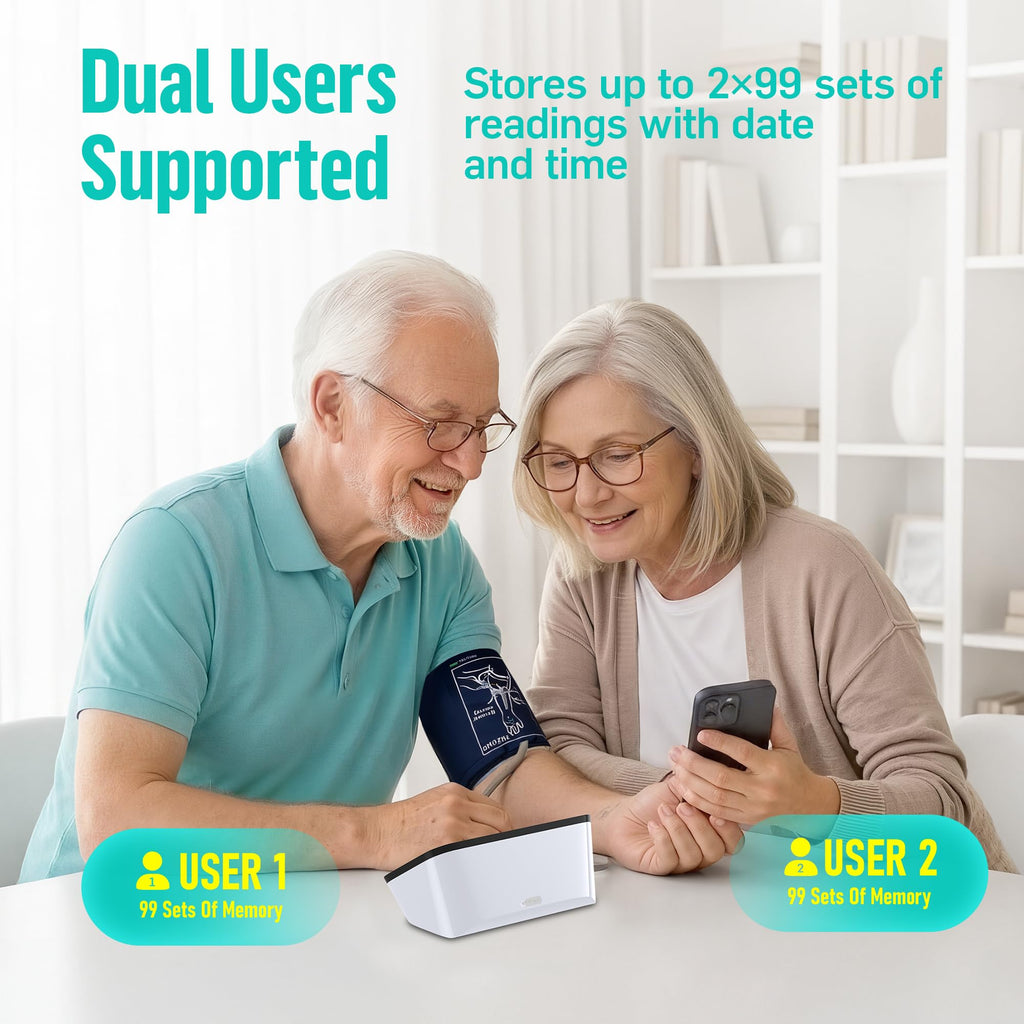 Smart Blood Pressure Monitor with Wide Upper Arm Cuff X2710