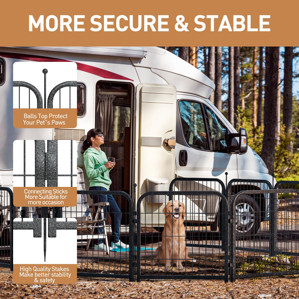 40in 16 Panels Heavy Duty Metal Dog Playpen M4883