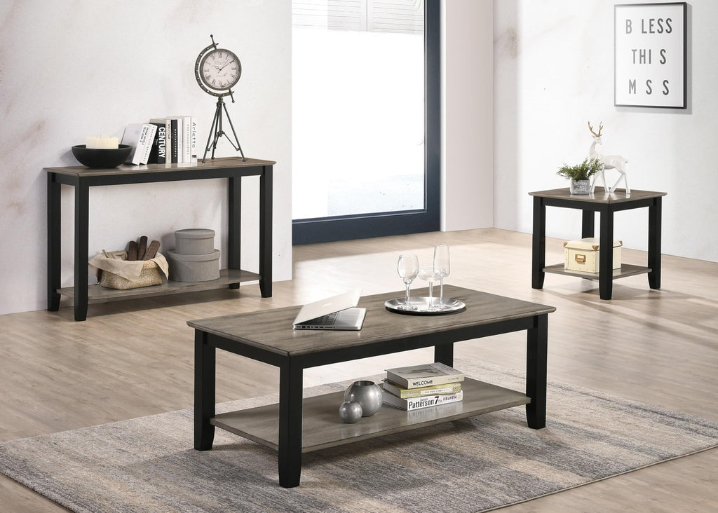 Square End Table with Walnut Veneer Top and Open Shelf Storage C308078