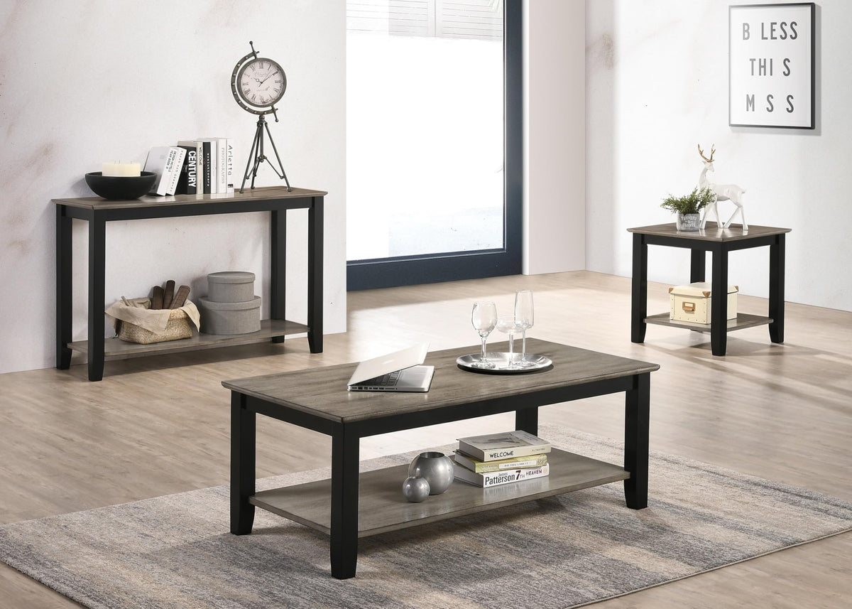 Square End Table with Walnut Veneer Top and Open Shelf Storage C308078