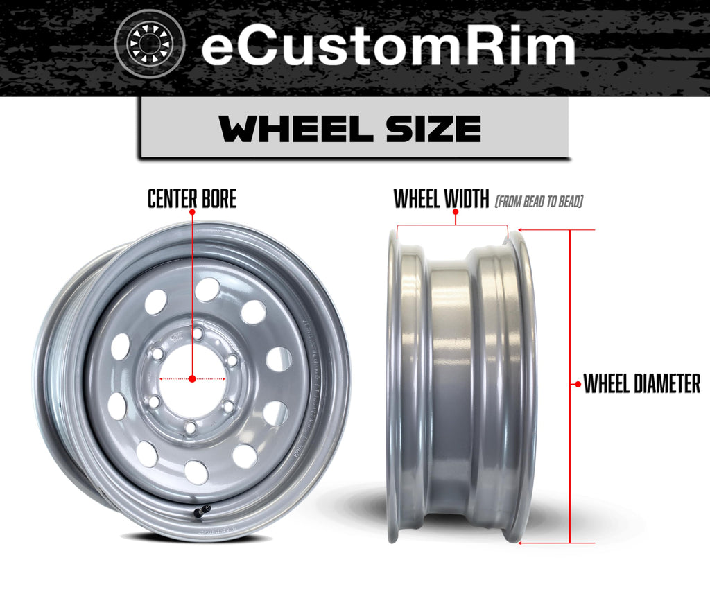 2-Pack 12 Inch Black 5 Lug Trailer Tire Rim Y9015
