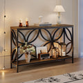 Narrow Sofa Table 47.2 Inch Industrial Console Table with Storage K8688