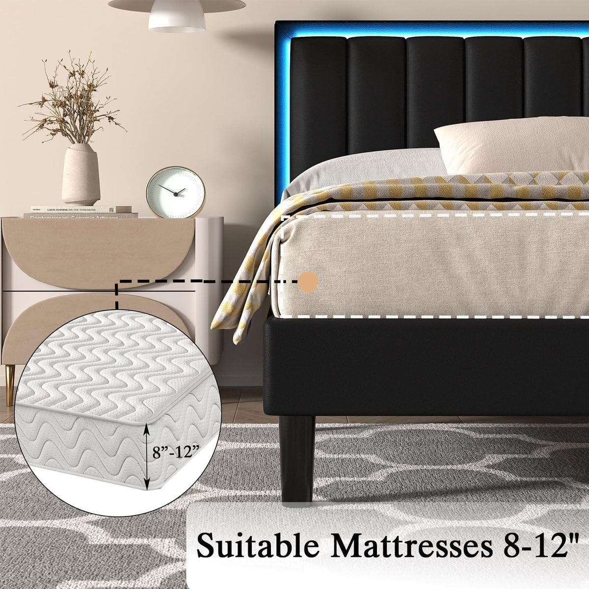Twin Bed Frame with Headboard M334605