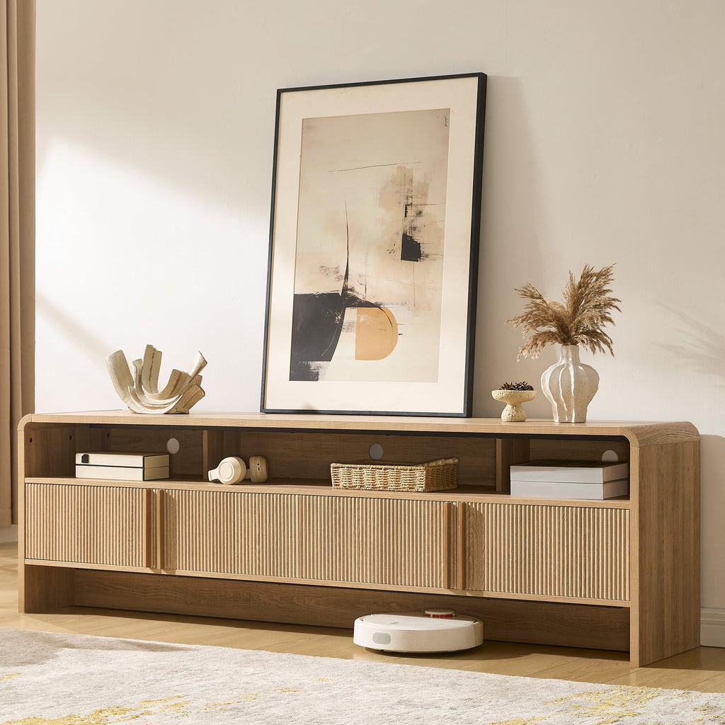 70" Fluted TV Stand with 2 Storage Cabinets G40263
