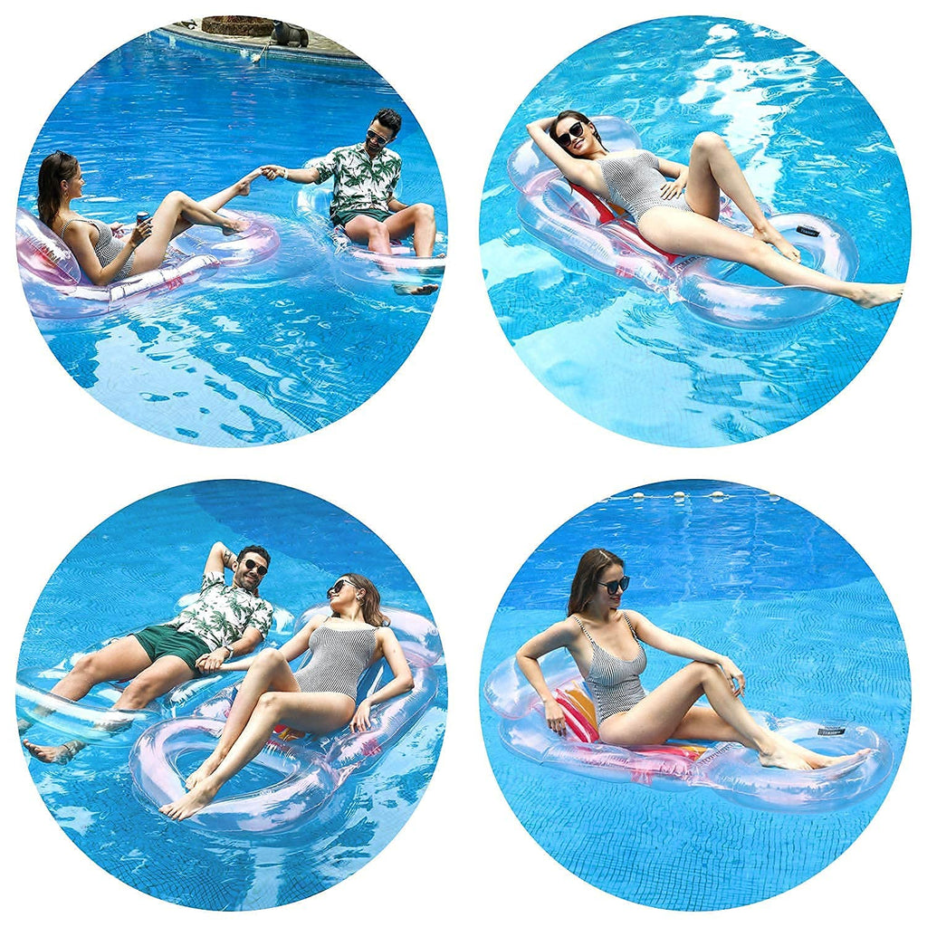 2 Pack Inflatable Pool Floats with Headrest XL F4292