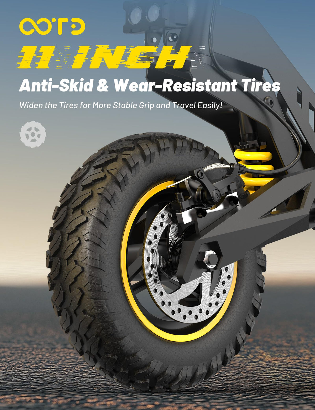 Electric Scooter with 11" All-Terrain Tire L753